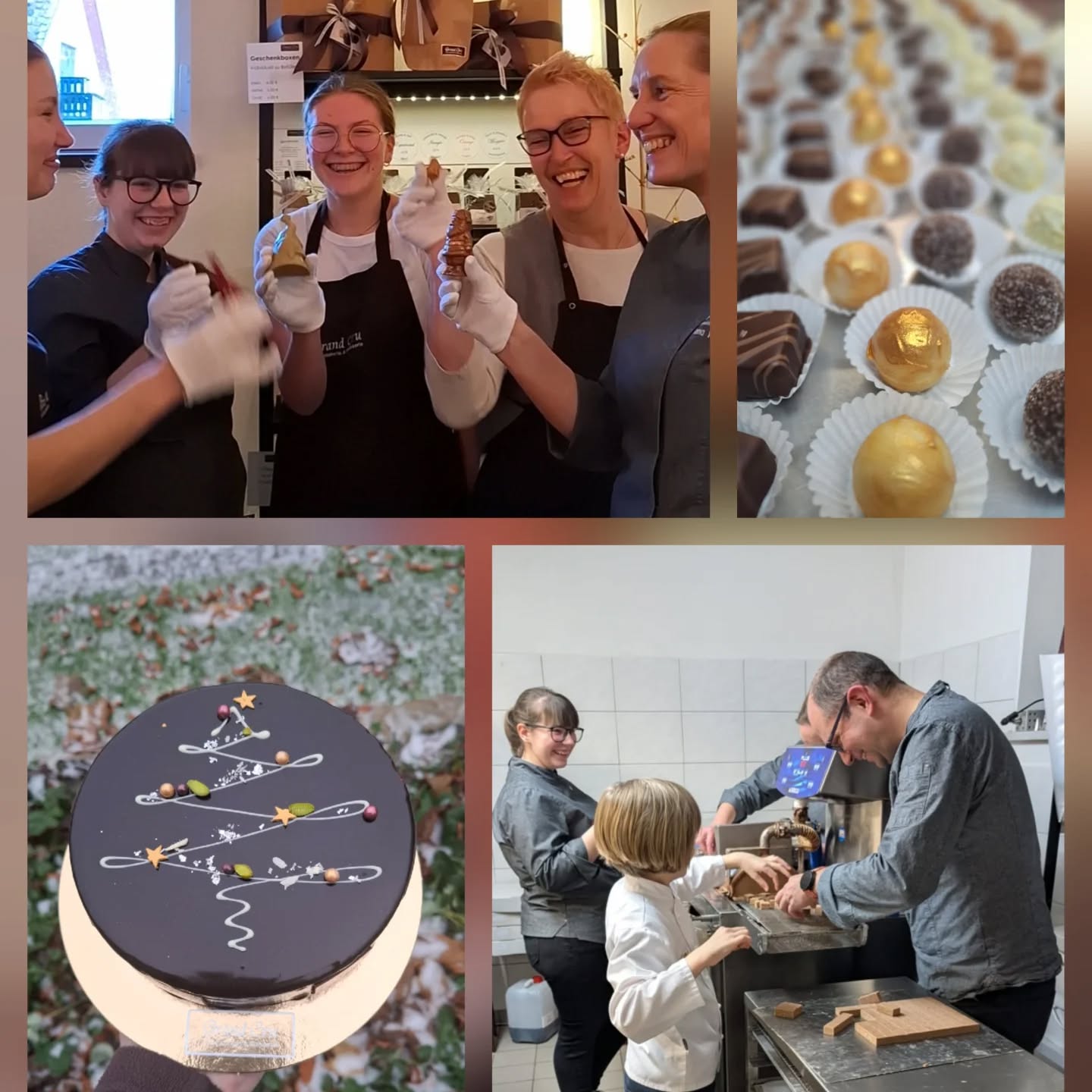 Heute ist Weihnachten 🎄! Kaum zu glauben, dass es nun soweit ist. 

Mit Weihnachten geht auch das Jahr 2025 zu neige. Es war ein Jahr mit vielen schönen und lustigen Momenten aber auch privaten anstrengenden Zeiten. 

Ich bin unheimlich stolz auf mein Team, das so gut zusammenhält, immer da ist und mit mir hier die wichtige Weihnachtszeit rockt! 🥰🙏

Aber ohne euch als Kunden, würde hier gar nichts laufen! Ein herzlicher Dank geht daher an euch! Vielen Dank für eure Unterstützung!👏🍫

Ich wünsche allen ein fröhliches Weihnachtsfest mit leckeren Naschereien und für das neue Jahr 2026 nur das Beste!

Ich bzw. wir verabschieden uns und in unseren Winterschlaf und freunen uns euch im nächsten Jahr wieder zu sehen! 

Alles Gute!
Anna

Rothenburg hat nochmal offen!🎅

Unser Geschäft in Rothenburg wird nochmal ab dem 27.12 öffnen und für alle "Schlemmermäuler" da sein! 
(so lange der Vorrat reicht. ;-))